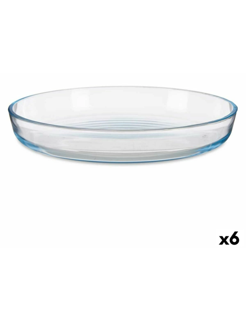 Vivalto - Bandeja para Forno Transparente Vidro de Borosilicato 31,5 x 5 x 31,5 cm (6 Unidades)
