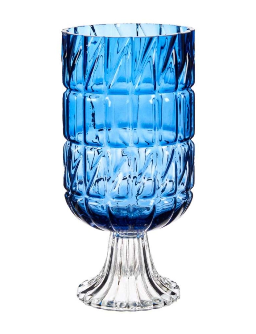 imagem de Vaso Lapidado Azul Cristal 13 x 26,5 x 13 cm (6 Unidades)2