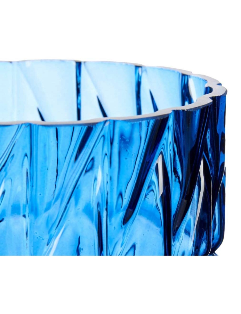 imagem de Vaso Lapidado Azul Cristal 13 x 26,5 x 13 cm (6 Unidades)3