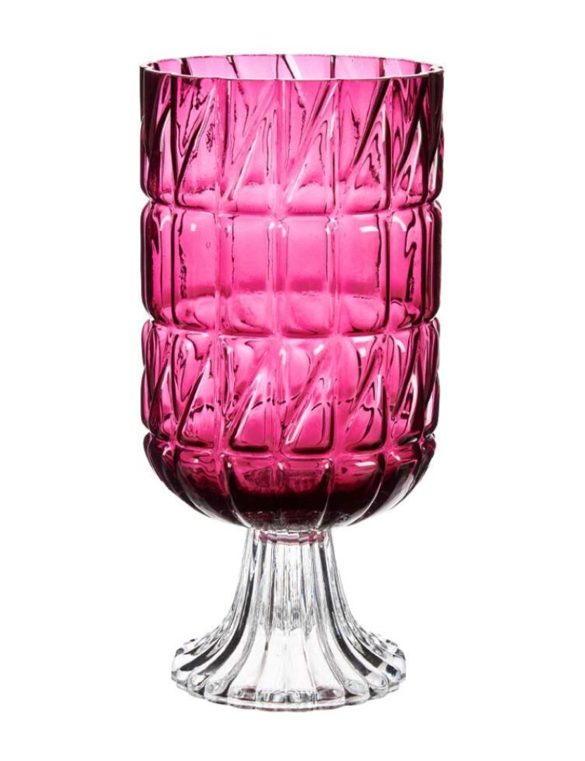 imagem de Vaso Lapidado Rosa-escuro Cristal 13 x 26,5 x 13 cm (6 Unidades)2