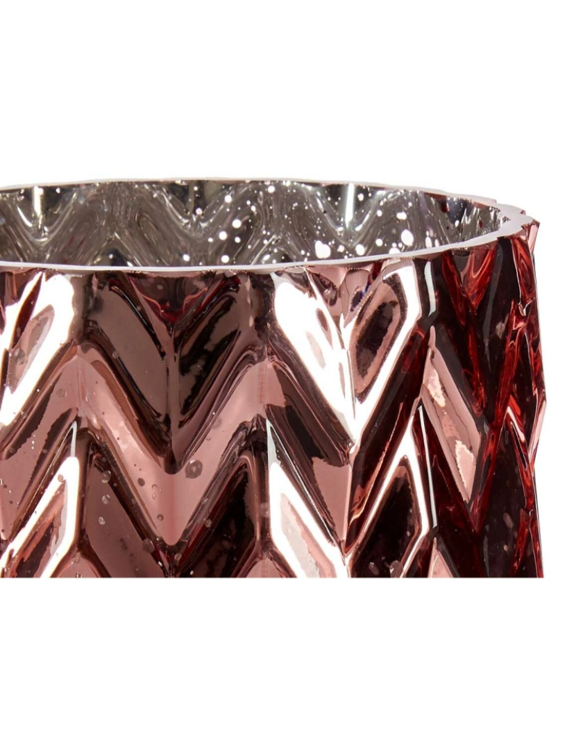 imagem de Vaso Lapidado Espiga Cor de Rosa Cristal 11,3 x 19,5 x 11,3 cm (6 Unidades)3