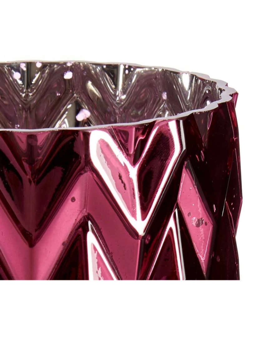 imagem de Vaso Lapidado Espiga Cor de Rosa Cristal 11,3 x 19,5 x 11,3 cm (6 Unidades)3