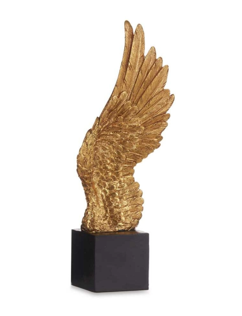 imagem de Figura Decorativa Asas Preto Dourado 8 x 33,5 x 13,5 cm (6 Unidades)2