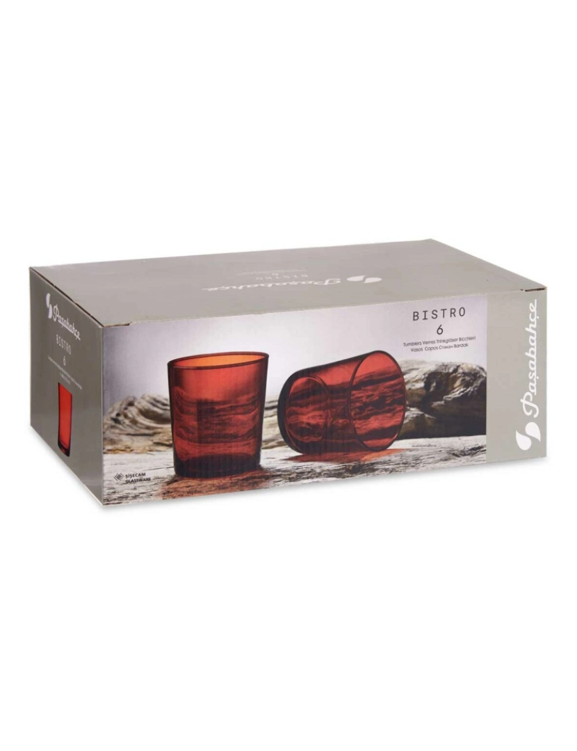 imagem de Conjunto de Copos Bistro Vermelho Vidro 380 ml (4 Unidades)3