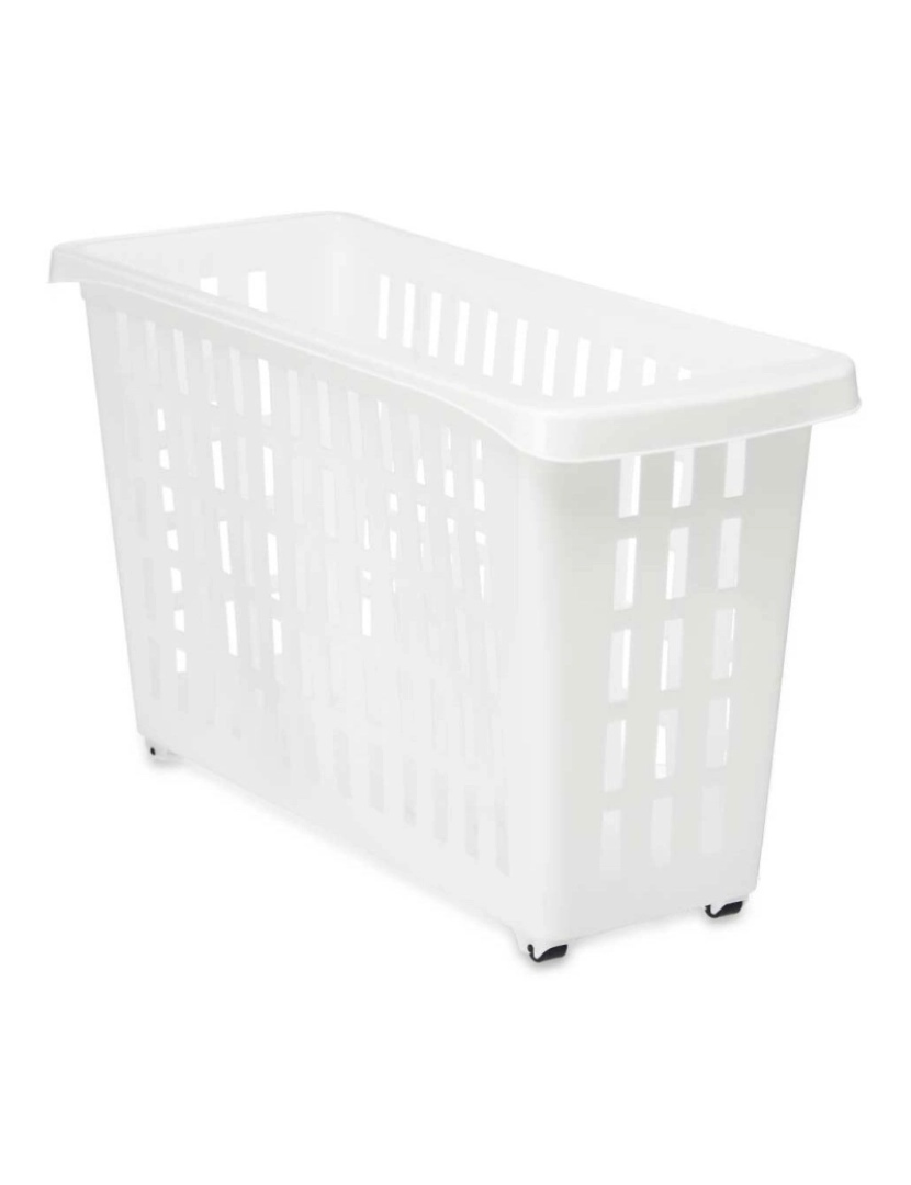 imagem de Cesta Multiusos Com rodas Branco Plástico 17,5 x 26 x 46 cm (12 Unidades)2