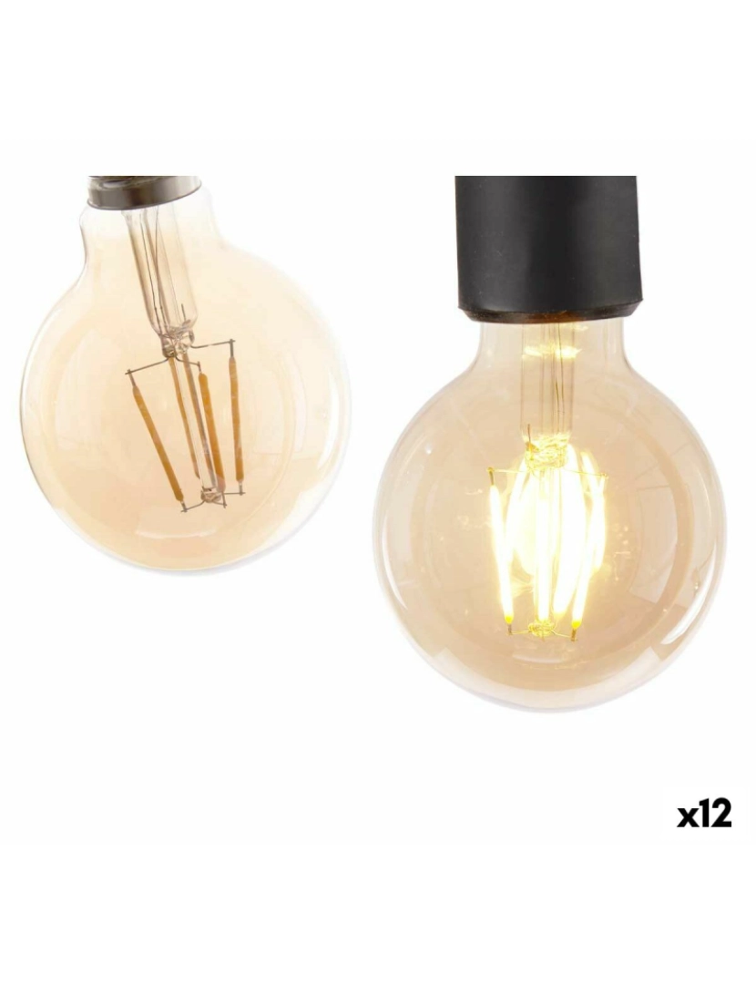 imagem de Lâmpada LED E27 Vintage Transparente 4 W 8 x 12 x 8 cm (12 Unidades)1