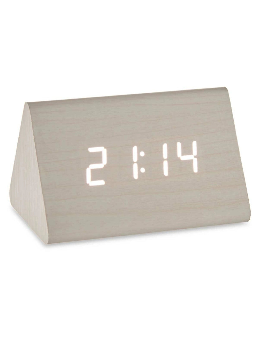 imagem de Relógio Digital de Mesa Branco PVC Madeira MDF 11,7 x 7,5 x 8 cm (12 Unidades)2