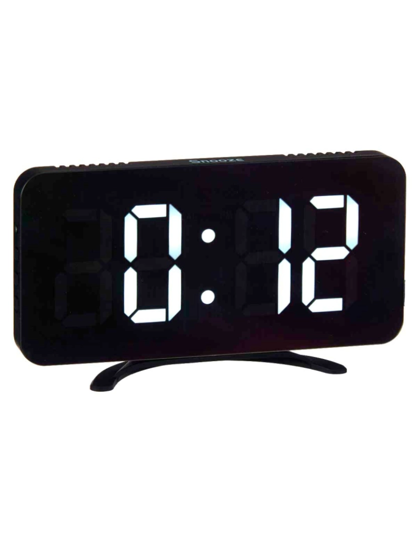 imagem de Relógio Digital de Mesa Preto ABS 15,7 x 7,7 x 1,5 cm (12 Unidades)2