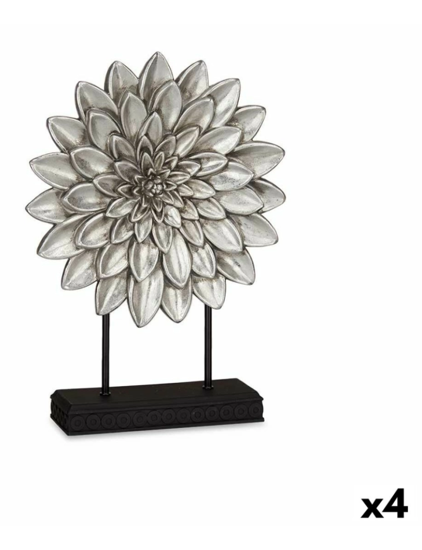 Gift Decor - Figura Decorativa Mandala Prateado 29 x 39 x 10 cm (4 Unidades)