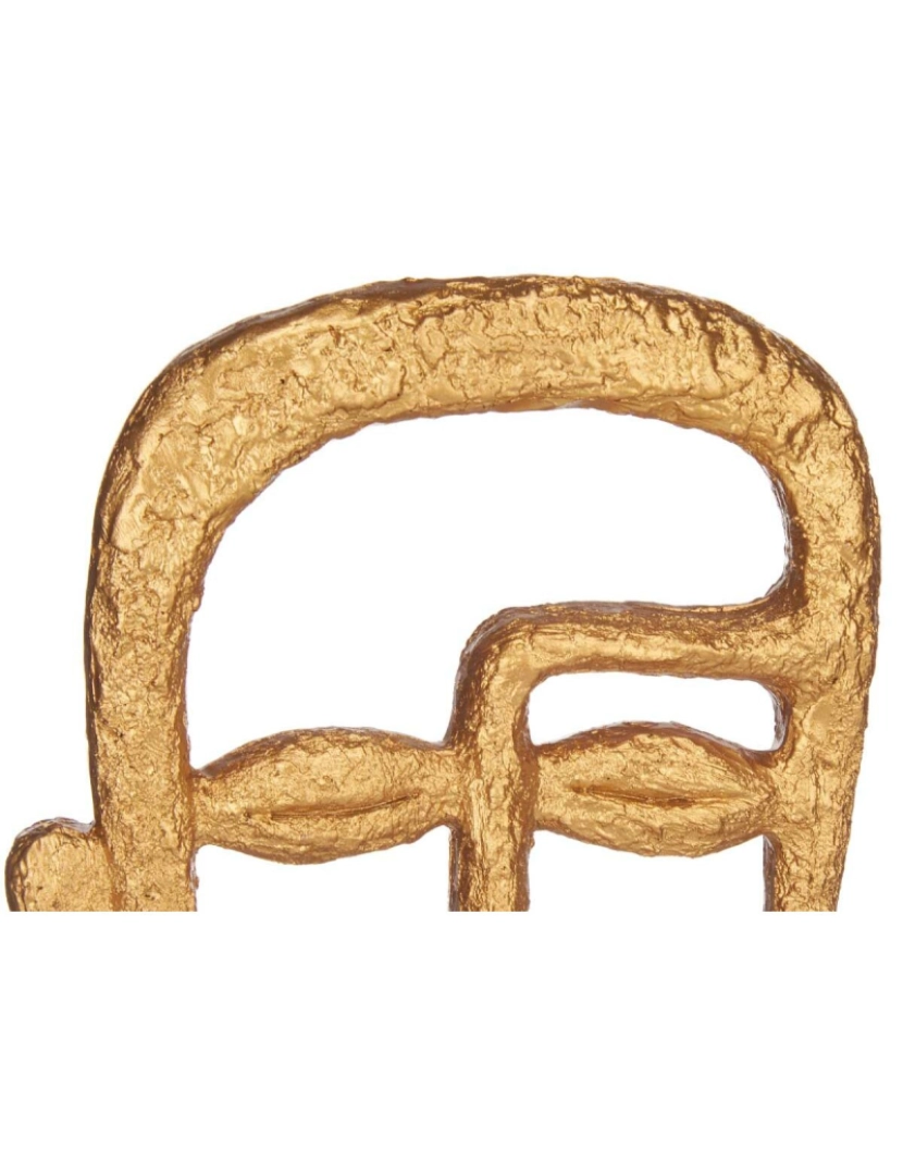 imagem de Figura Decorativa Face Dourado 19,5 x 38 x 10,5 cm (4 Unidades)3