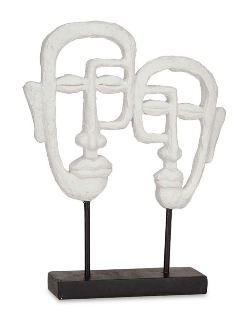 imagem de Figura Decorativa Face Branco 27 x 32,5 x 10,5 cm (4 Unidades)2