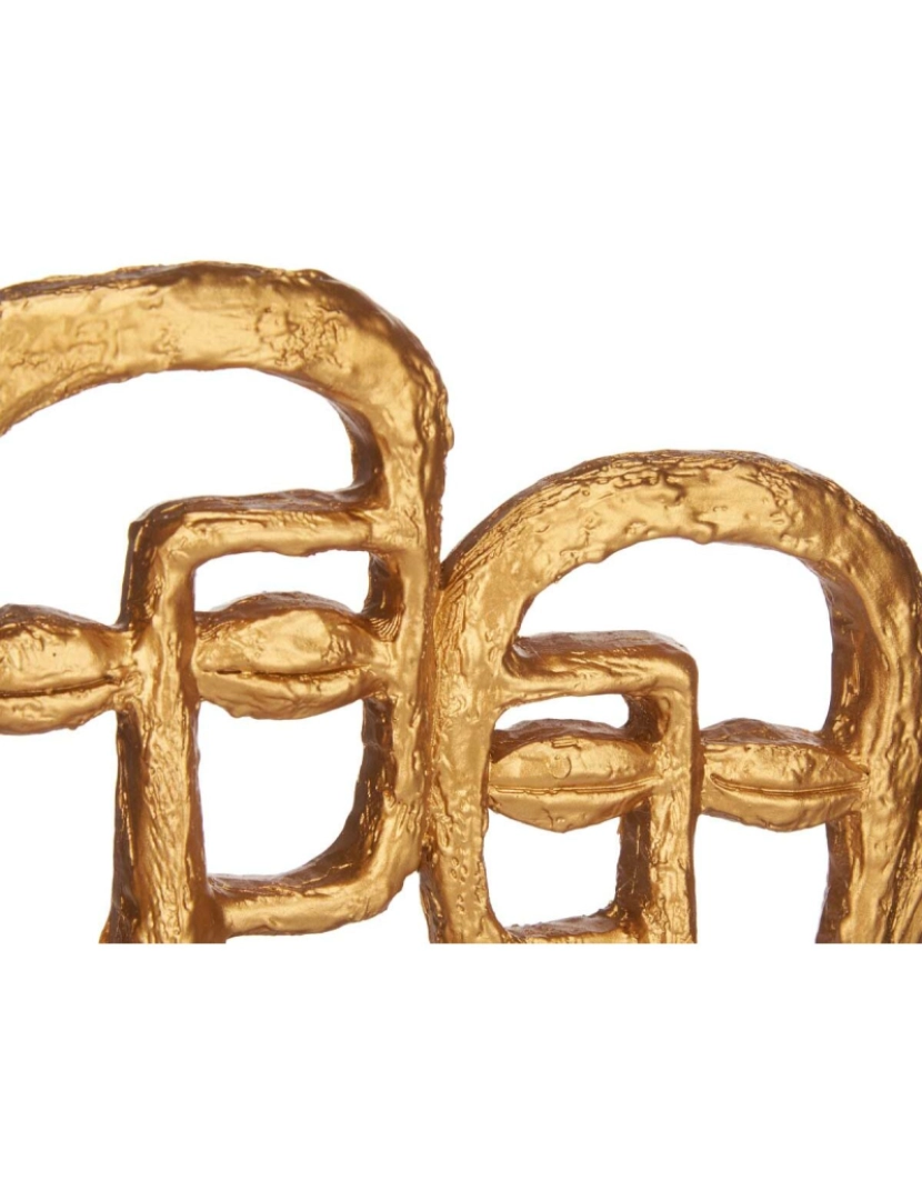 imagem de Figura Decorativa Face Dourado 27 x 32,5 x 10,5 cm (4 Unidades)3