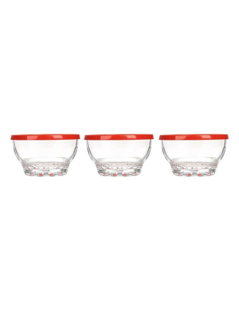 imagem de Conjunto de Tigelas Karaman Vermelho Transparente Vidro Polietileno Ø 10,5 cm 275 ml (8 Unidades)2