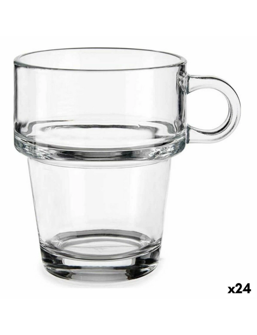 Vivalto - Kop Empilhável Transparente Vidro 270 ml (24 Unidades)