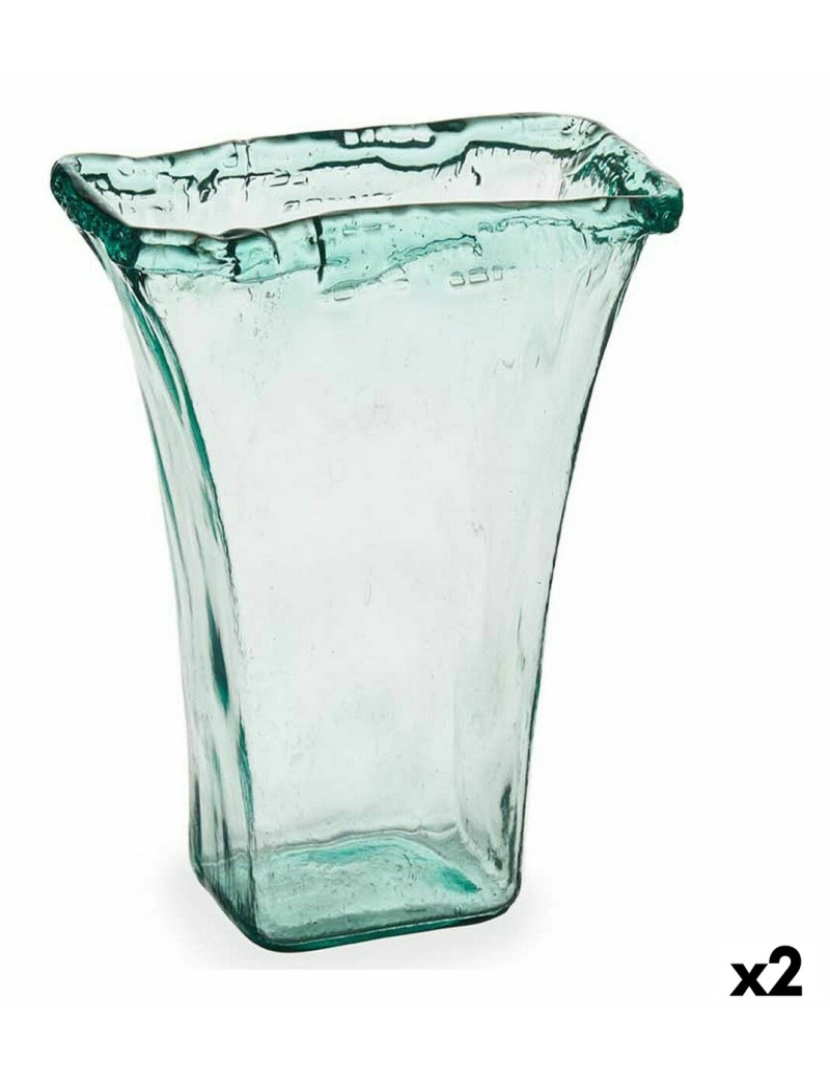 Gift Decor - Vaso 27 x 34,5 x 14 cm Cristal Transparente (2 Unidades)