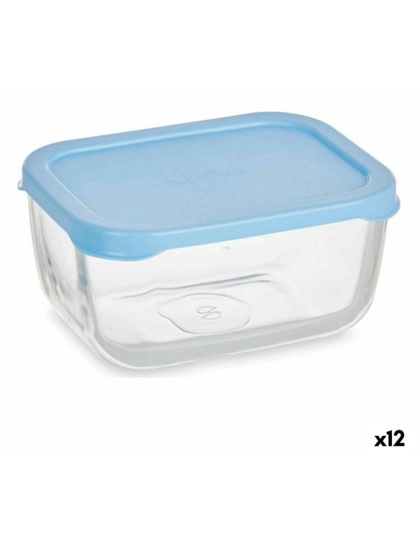imagem de Lancheira Snow 420 ml Azul Transparente Vidro Polietileno (12 Unidades)1