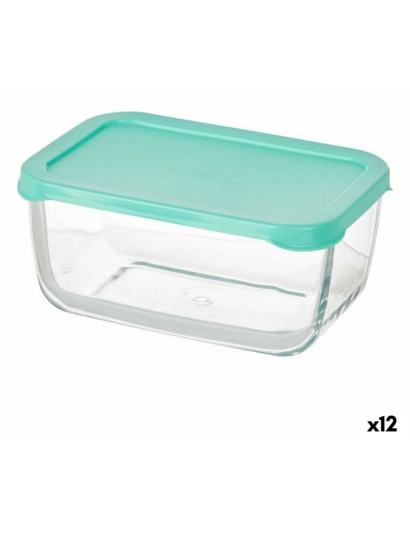 imagem de Lancheira Snow 790 ml Verde Transparente Vidro Polietileno (12 Unidades)1