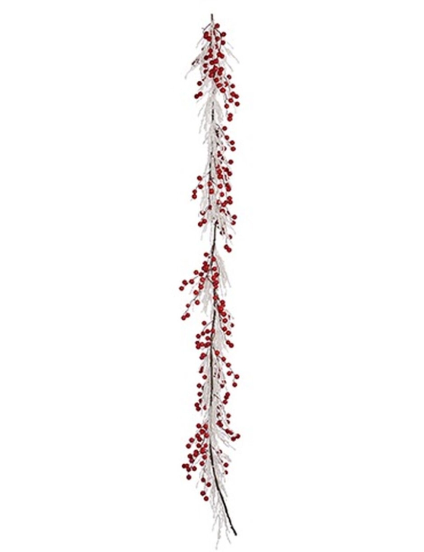 imagem de Grinalda de Natal Rama Branco Vermelho Plástico 180 x 14 cm (4 Unidades)2