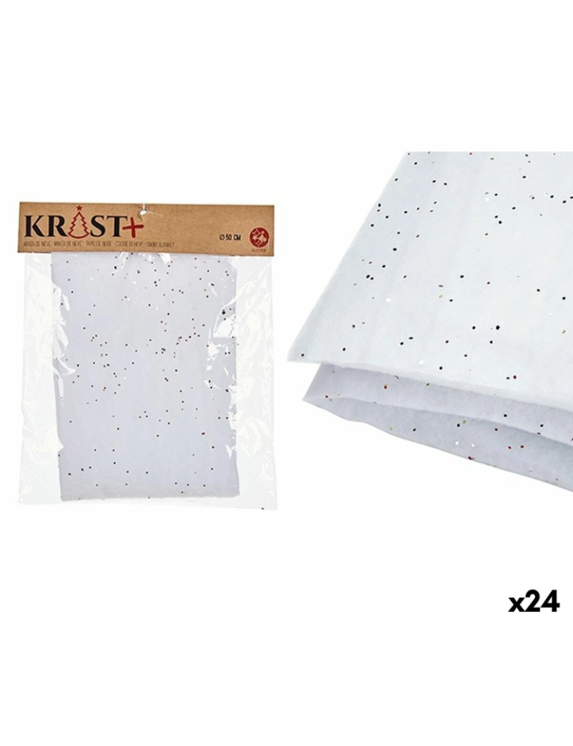 Krist+ - Acessório para Presépio Tapete Branco 50 x 0,01 x 50 cm (24 Unidades)