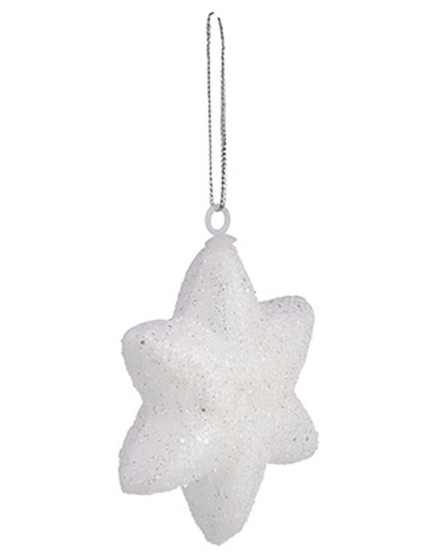 imagem de Conjunto de Decorações de Natal Estrela Branco 6,5 x 6,5 x 2 cm (24 Unidades)2