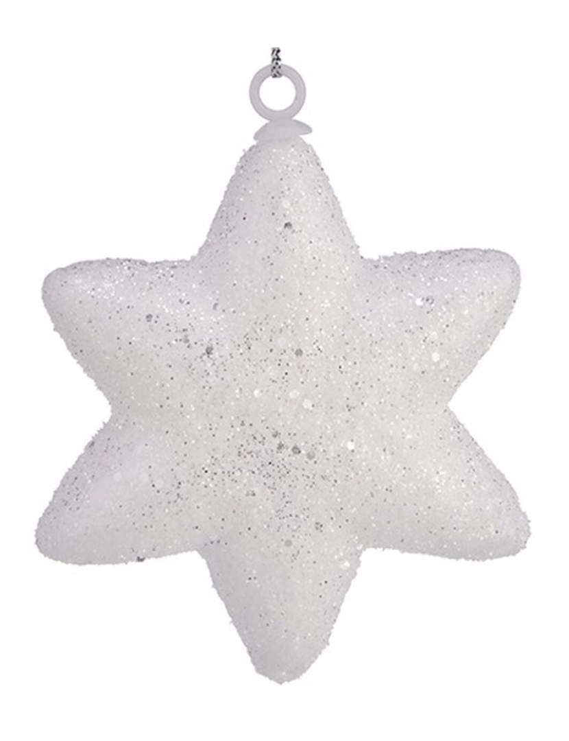 imagem de Conjunto de Decorações de Natal Estrela Branco 6,5 x 6,5 x 2 cm (24 Unidades)3