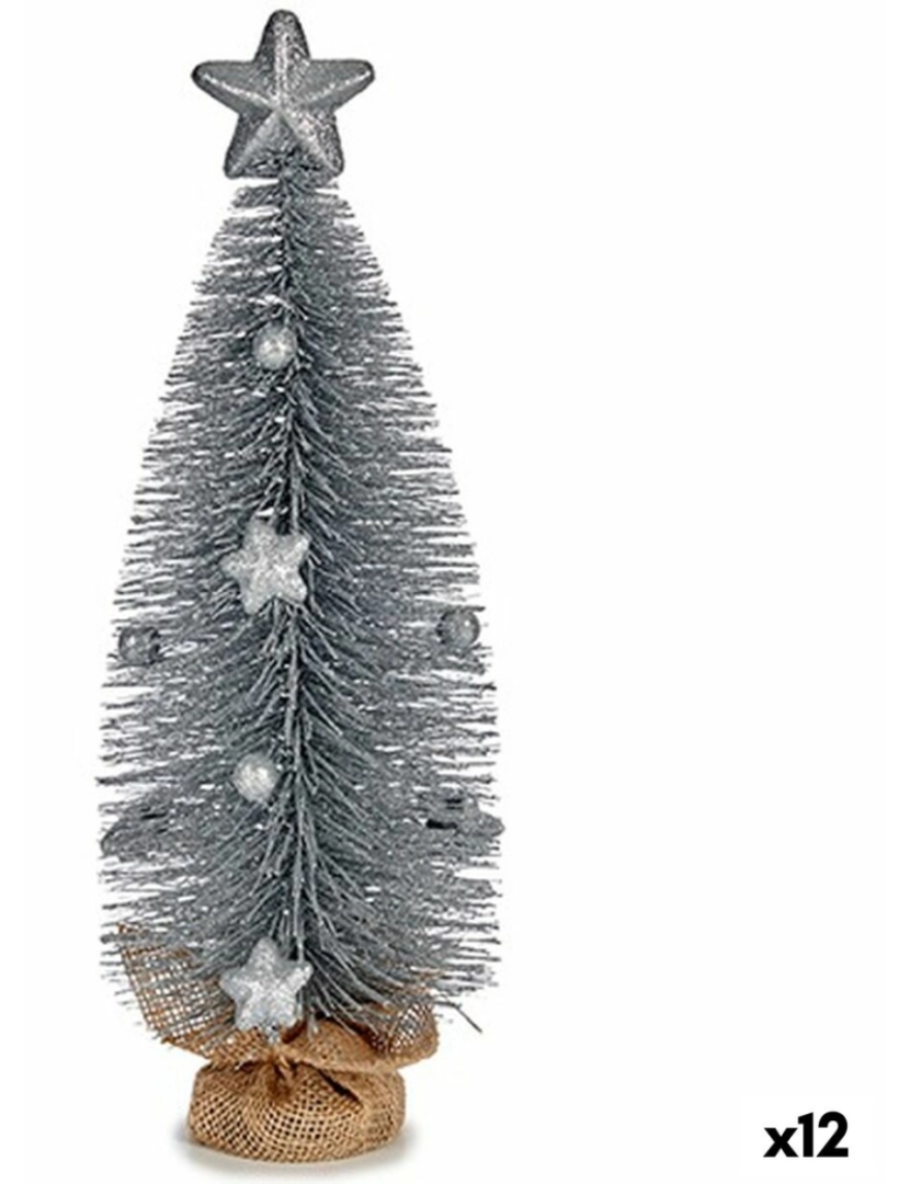 Krist+ - Árvore de Natal Prateado 13 x 41 x 13 cm (12 Unidades)