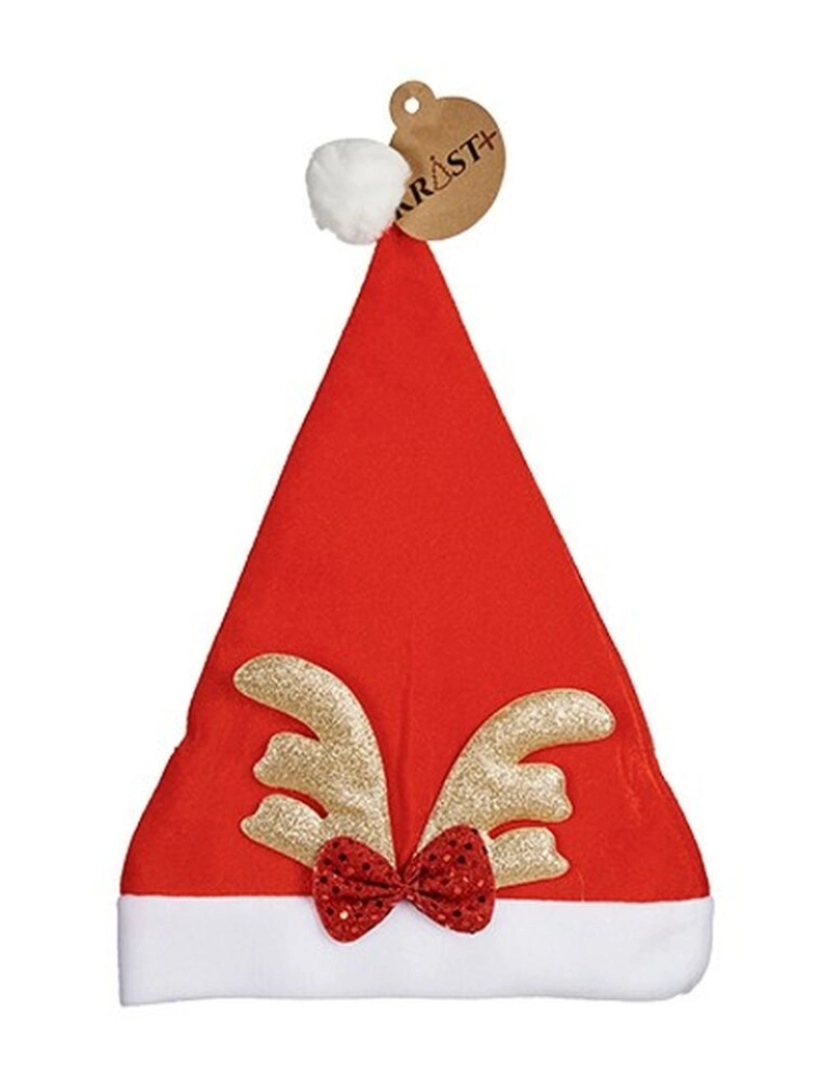 imagem de Gorro de Pai Natal Rena Vermelho Dourado 28 x 2 x 39 cm (12 Unidades)2