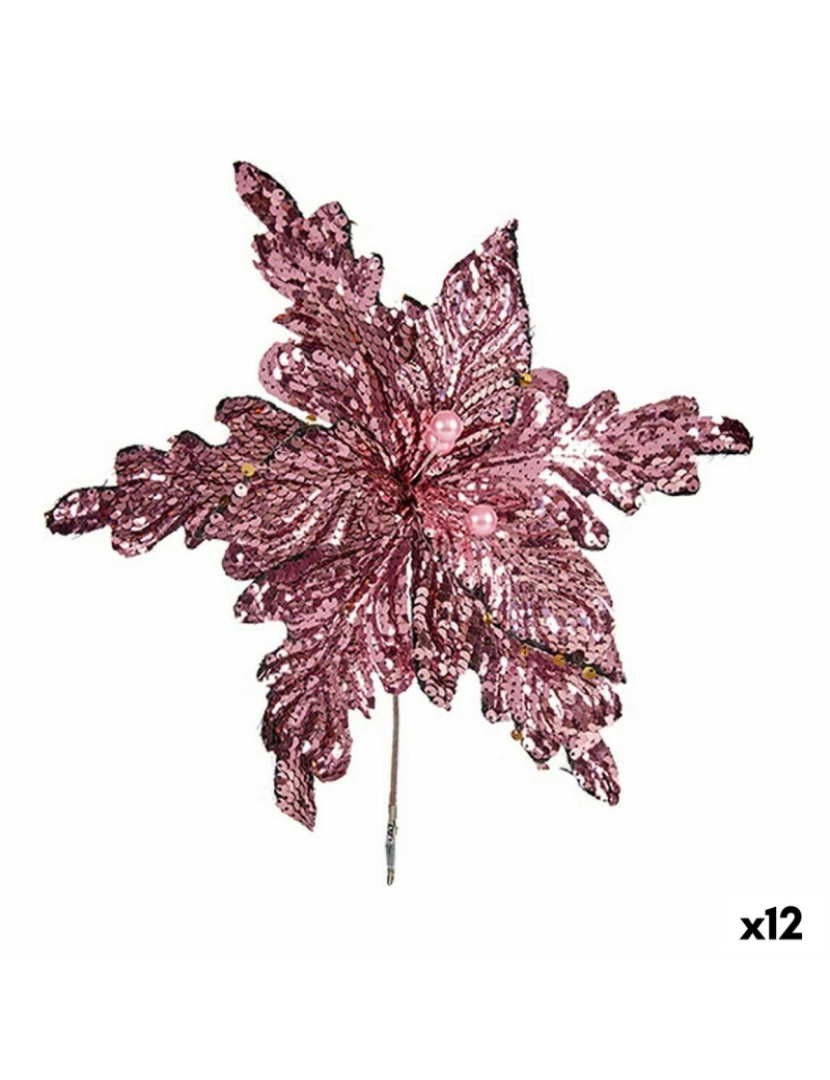 Krist+ - Flor Decorativa Roxo Plástico 25 x 25 x 28 cm (12 Unidades)