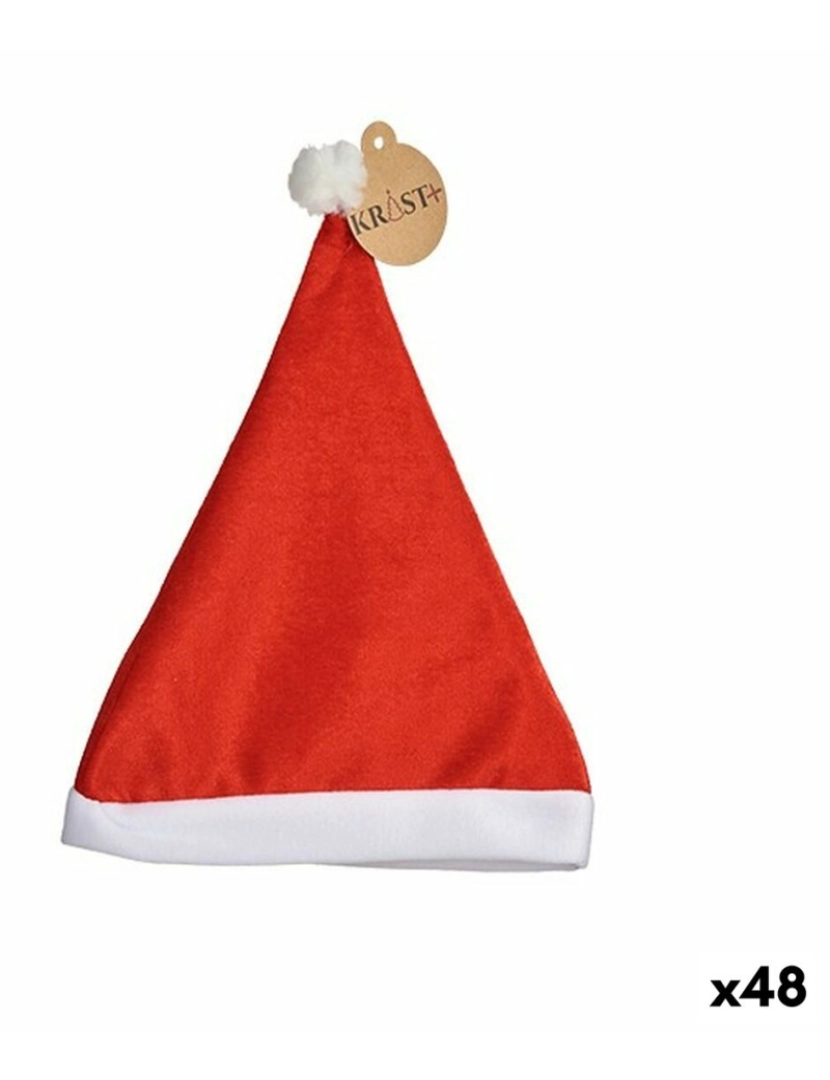 Krist+ - Gorro de Pai Natal Vermelho 24 x 3 x 35 cm (48 Unidades)