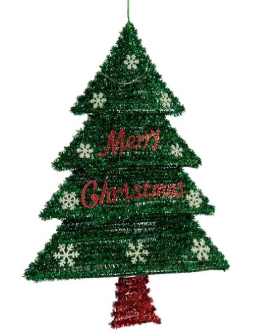 imagem de Adorno Natalício Colar Árvore de Natal Enfeite Cintilante Leve LED Vermelho Verde Polipropileno PET 44 x 58,8 x 7 cm (12 Unidades)2