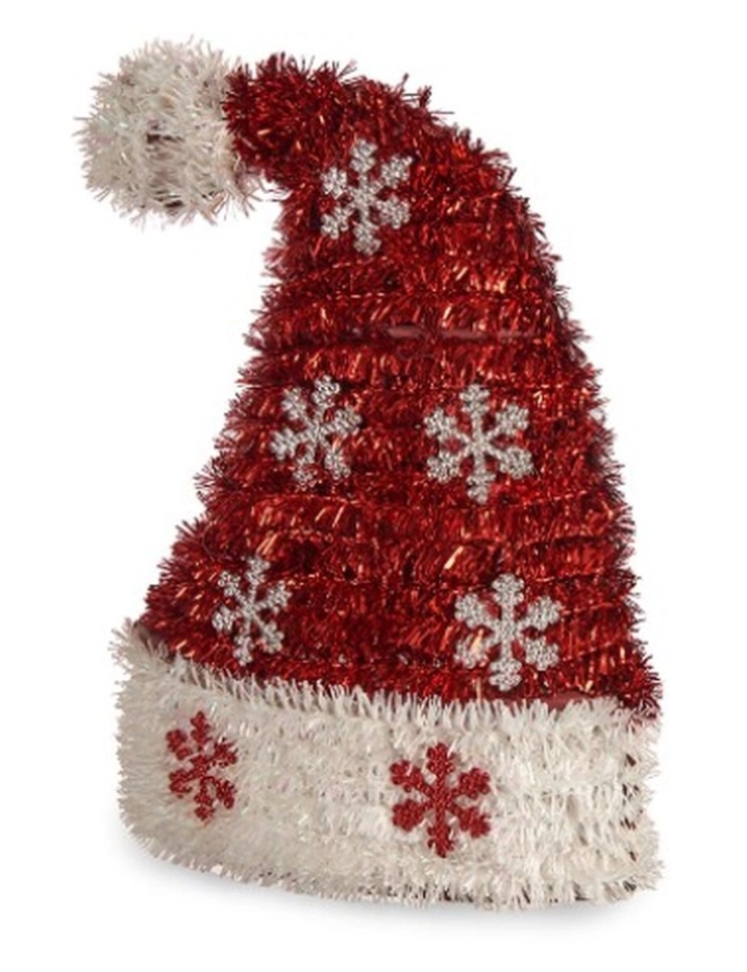 imagem de Figura Decorativa Gorro de Pai Natal Enfeite Cintilante Branco Vermelho Polipropileno PET 17 x 23 x 9,5 cm (12 Unidades)2