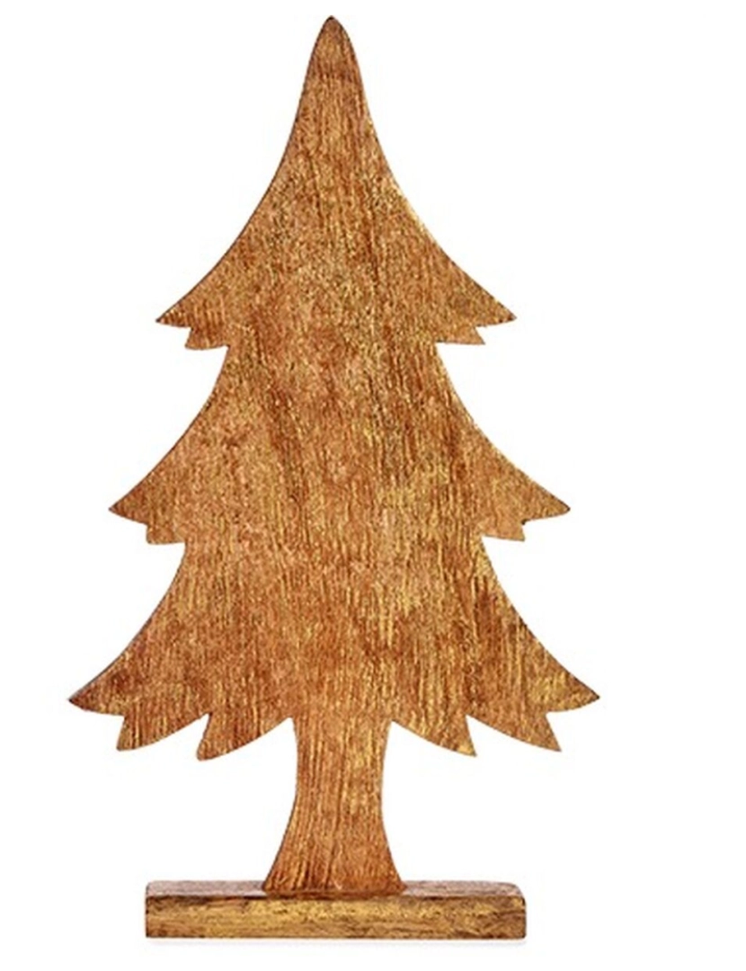 imagem de Figura Decorativa Árvore de Natal Dourado Madeira 5,1 x 49,5 x 25,5 cm (6 Unidades)2