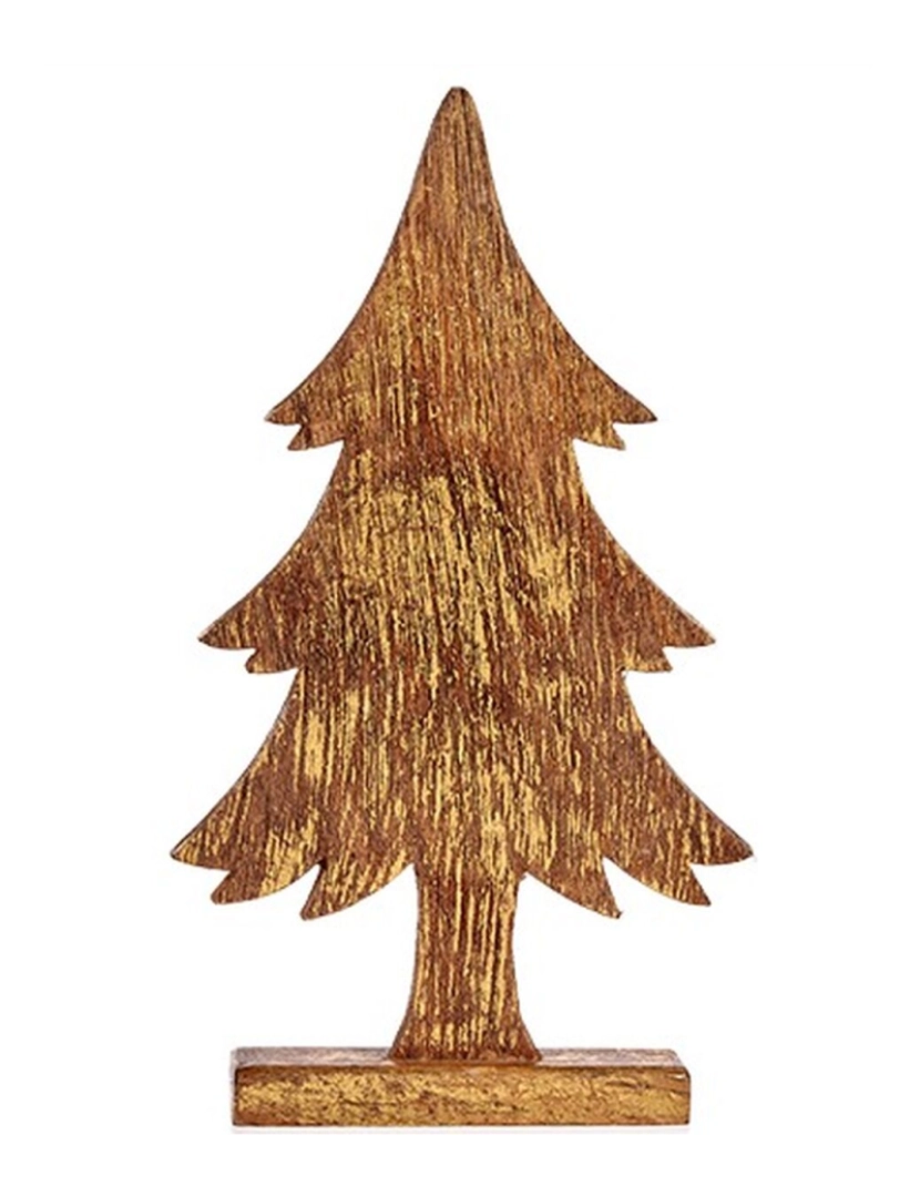 imagem de Figura Decorativa Árvore de Natal Dourado Madeira 5 x 39 x 22 cm (6 Unidades)2