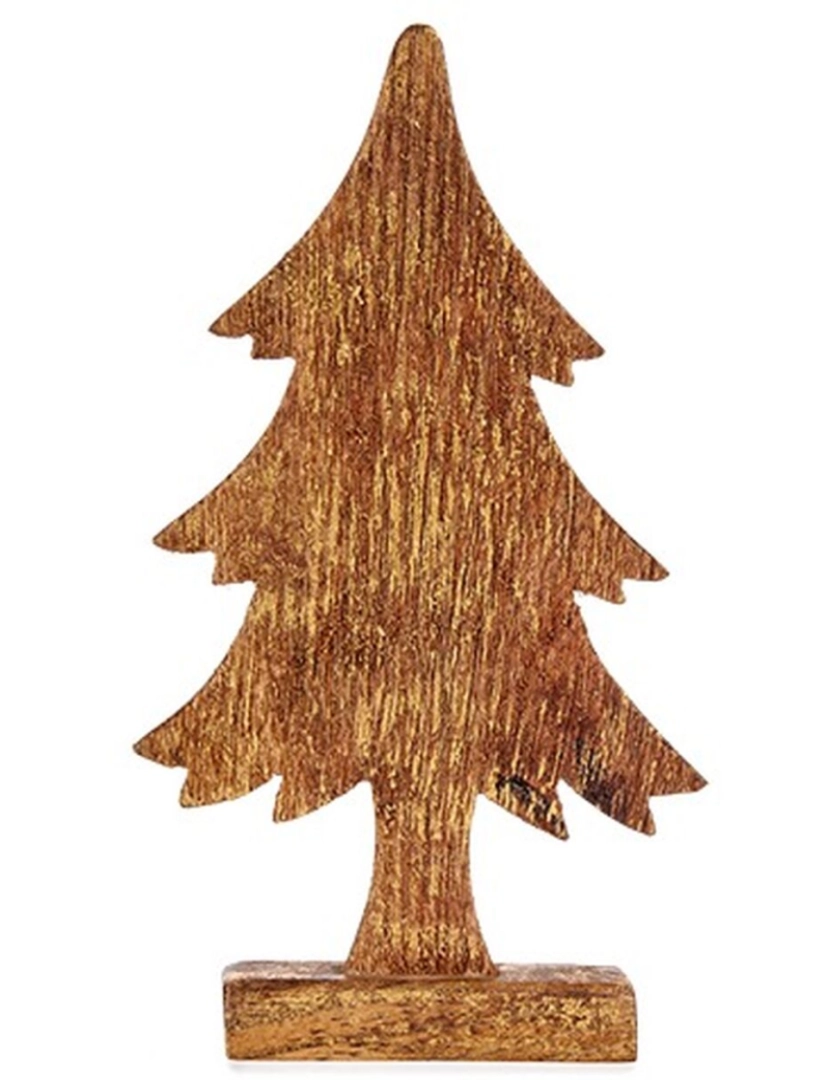 imagem de Figura Decorativa Árvore de Natal Dourado Madeira 5 x 31 x 15,5 cm (6 Unidades)2