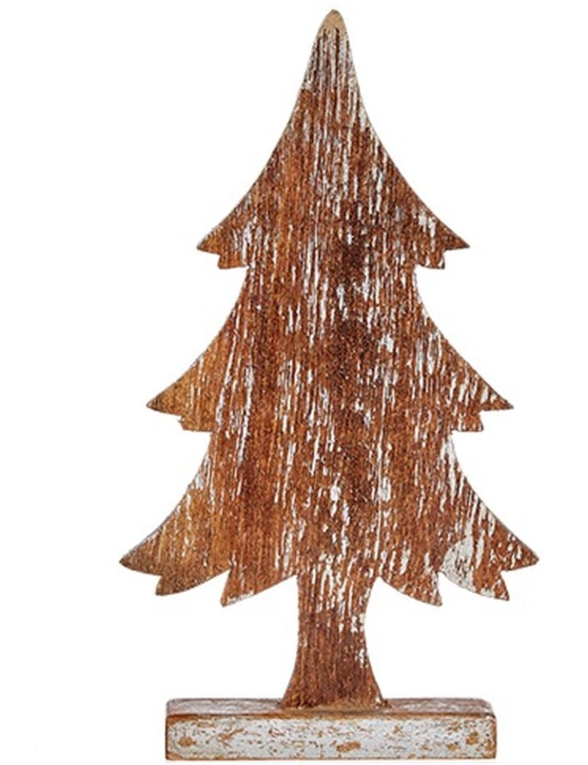 imagem de Figura Decorativa Árvore de Natal Prateado Madeira 5 x 39 x 21 cm (6 Unidades)2