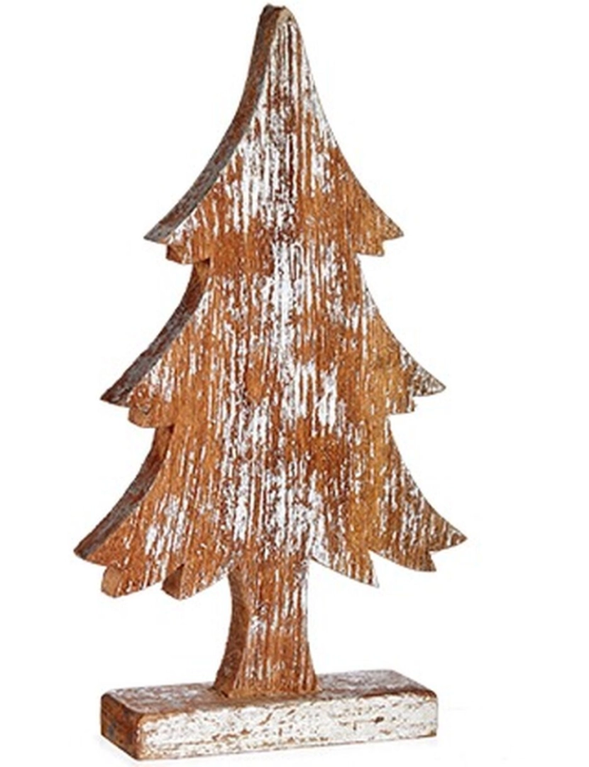 imagem de Figura Decorativa Árvore de Natal Prateado Madeira 5 x 39 x 21 cm (6 Unidades)3