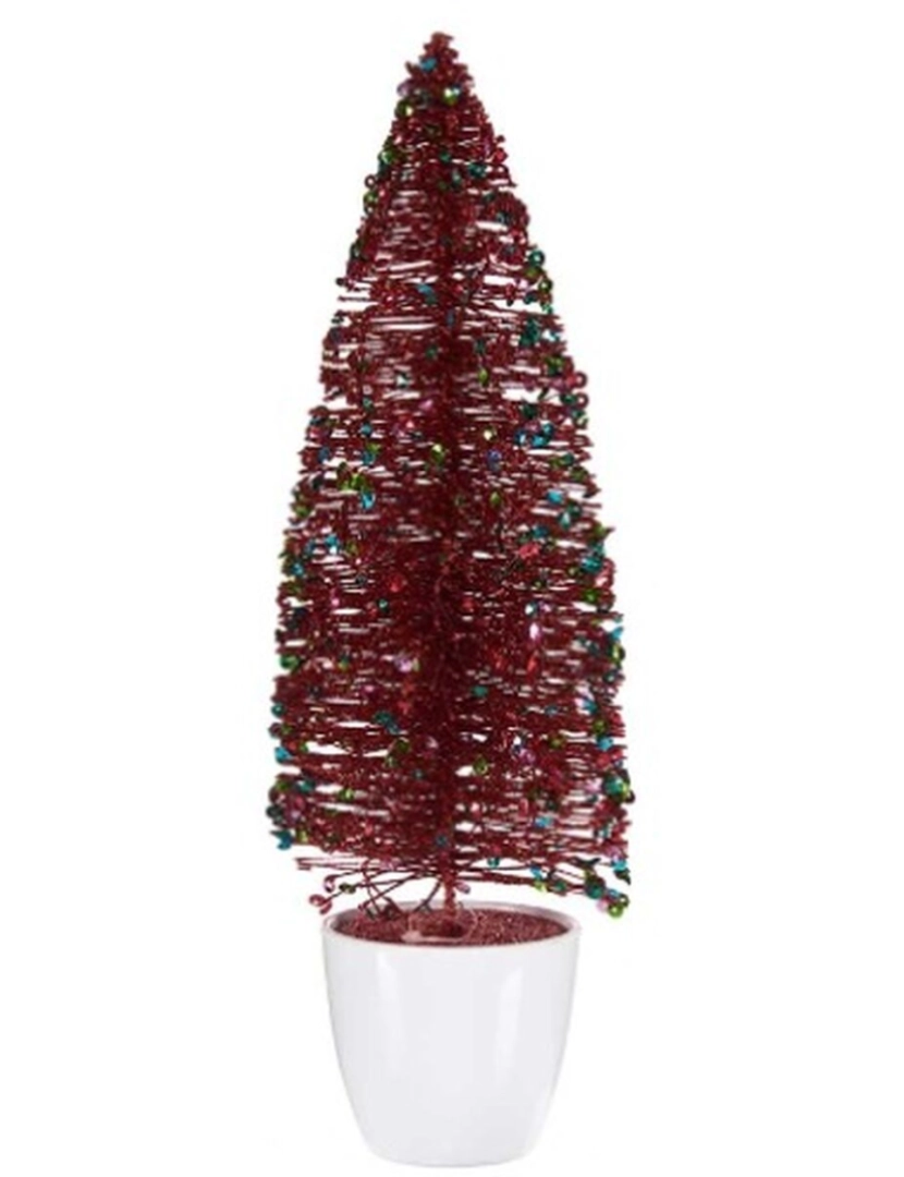 imagem de Figura Decorativa Árvore de Natal Vermelho Plástico 10 x 33 x 10 cm (6 Unidades)2
