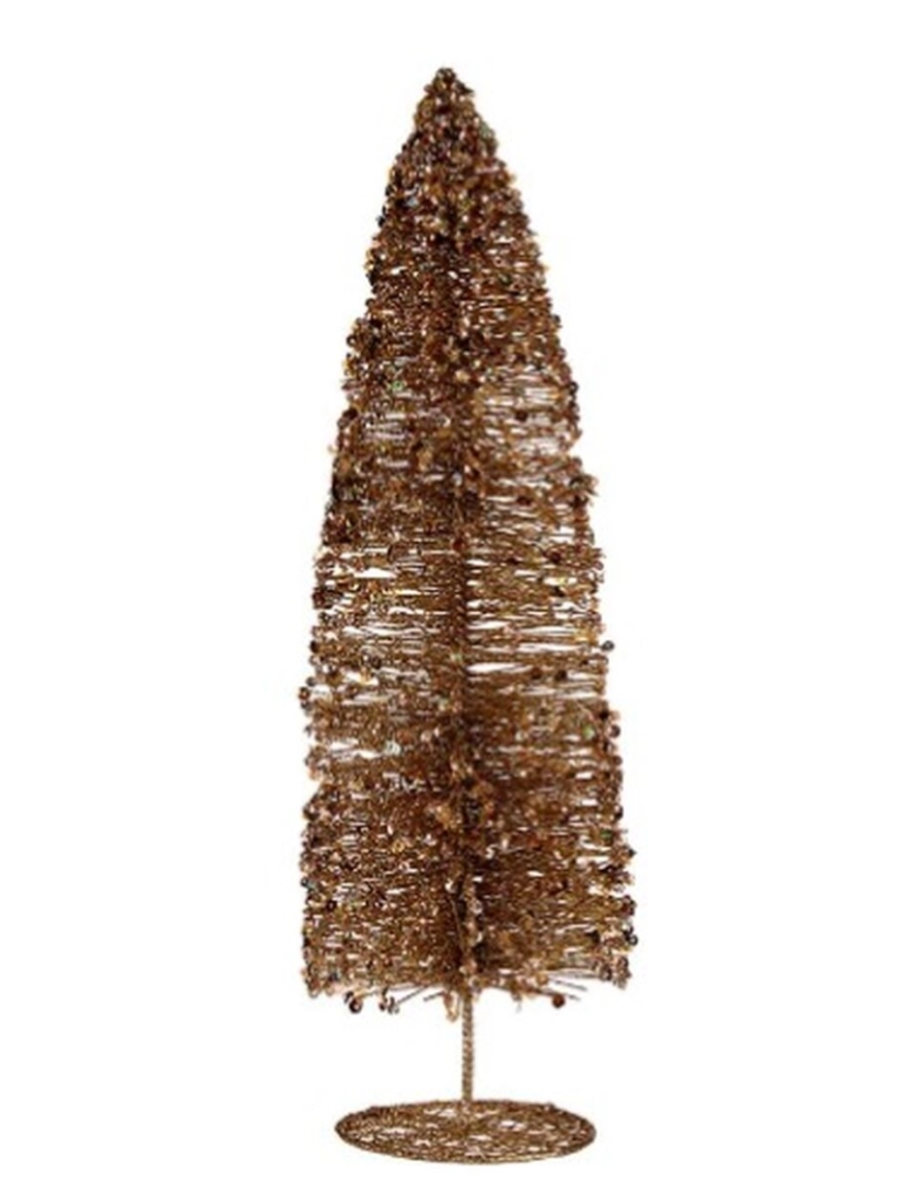 imagem de Figura Decorativa Árvore de Natal Lantejoulas Dourado 10 x 41 x 10 cm (6 Unidades)2