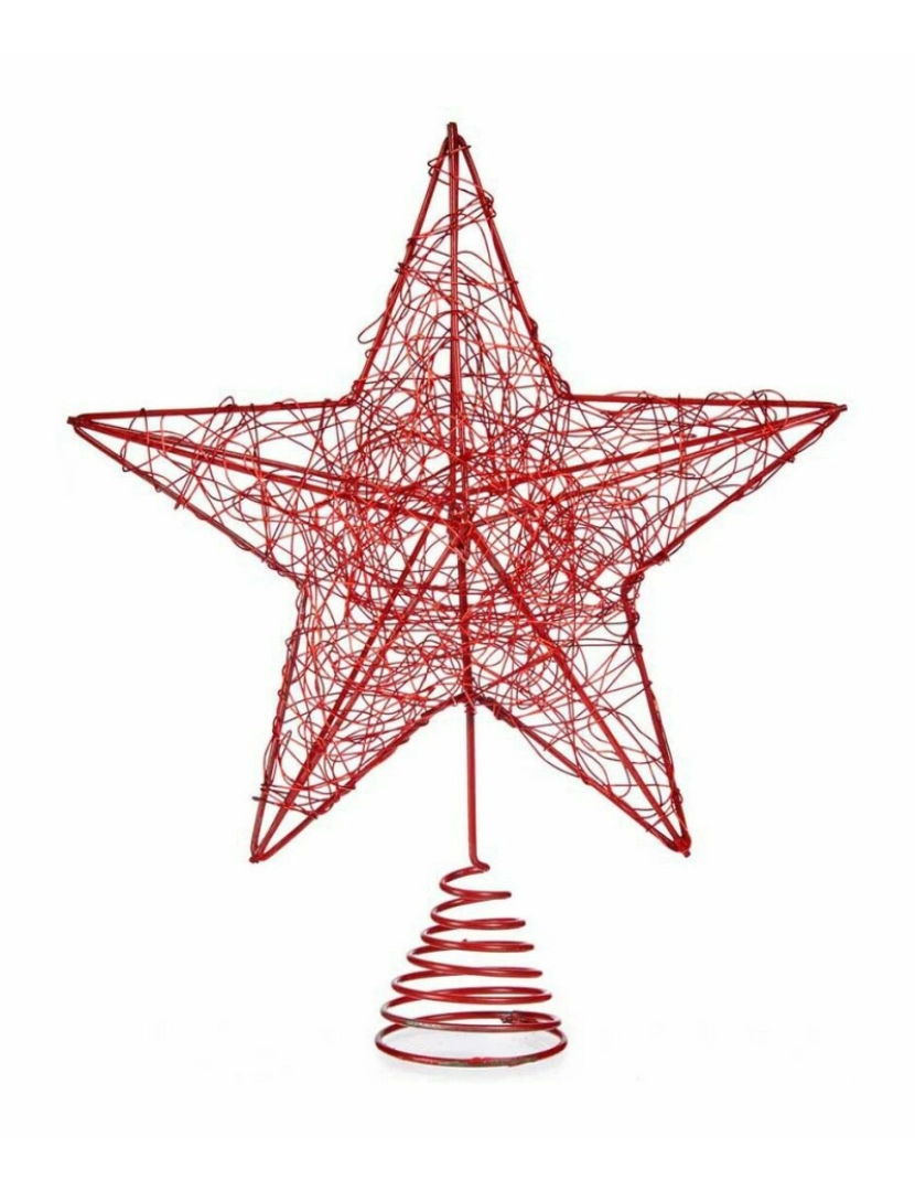 imagem de Estrela de Natal Vermelho Aço Plástico 20 x 5 x 24,5 cm (12 Unidades)2