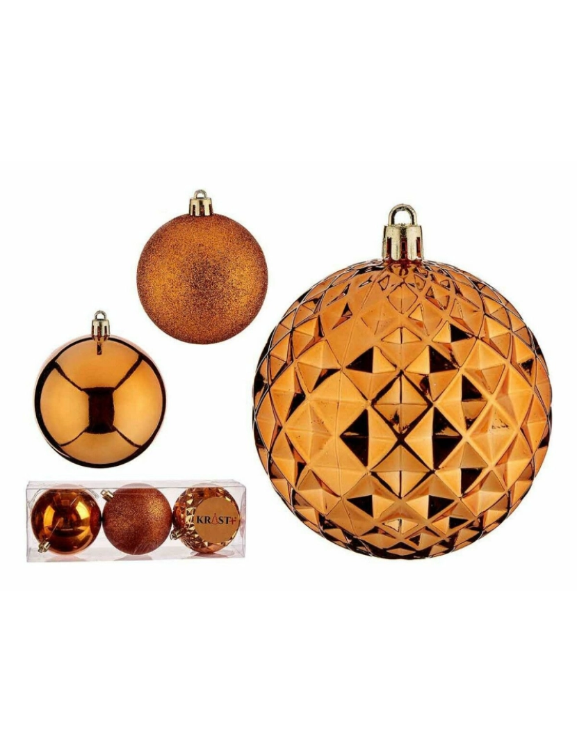 imagem de Conjunto de bolas de Natal Laranja PVC Ø 8 cm (12 Unidades)2