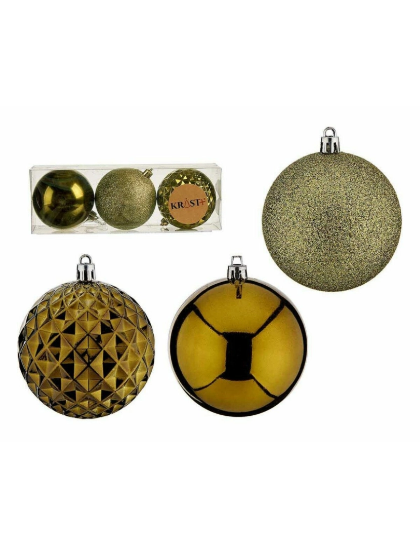 imagem de Conjunto de bolas de Natal Verde PVC Ø 8 cm (12 Unidades)2