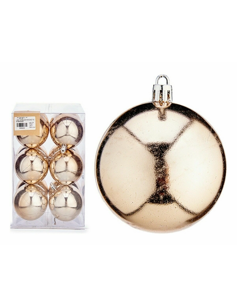 imagem de Conjunto de bolas de Natal champagne Plástico Ø 7 cm (12 Unidades)2