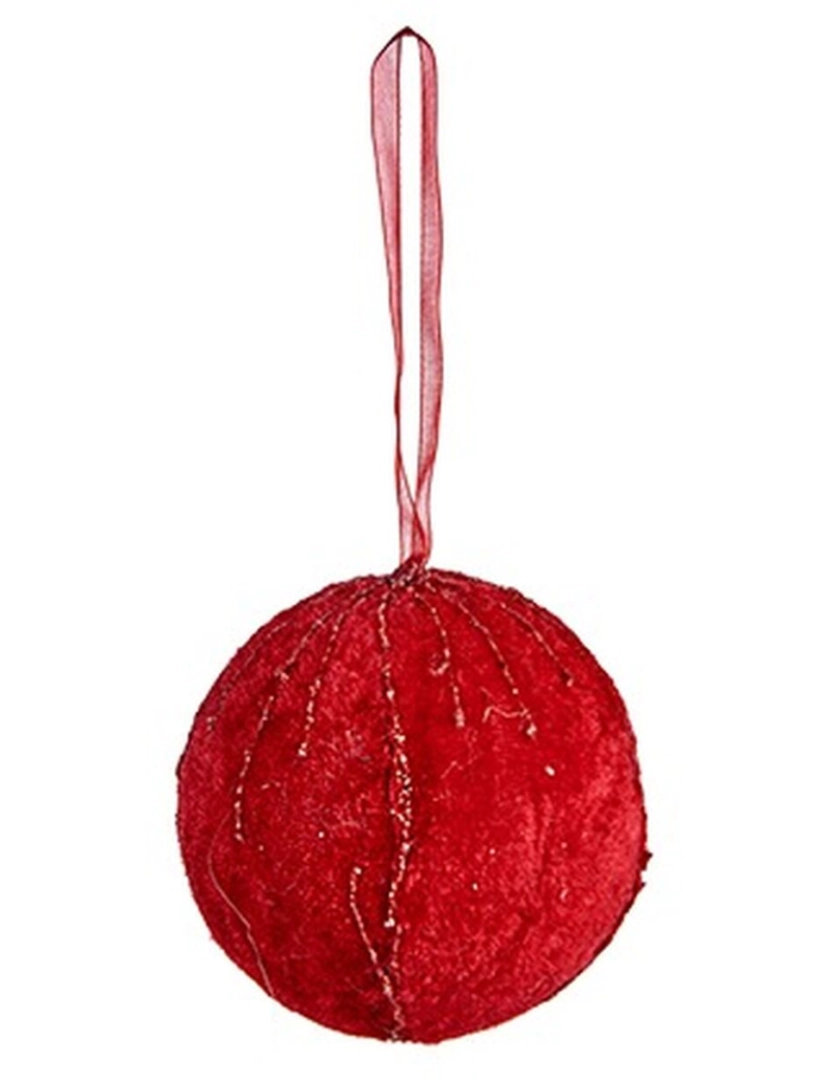 imagem de Conjunto de bolas de Natal Poliéster Vermelho 8 x 8 x 8 cm (6 Unidades)2