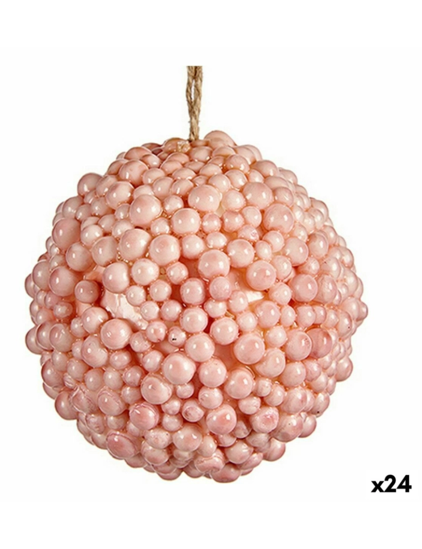 Krist+ - Bola de Natal Cor de Rosa Plástico 8 x 8 x 8 cm (24 Unidades)