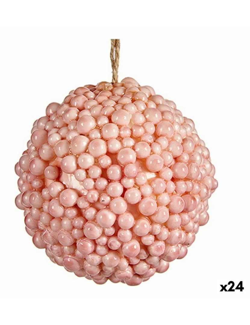 imagem de Bola de Natal Cor de Rosa Plástico 8 x 8 x 8 cm (24 Unidades)1