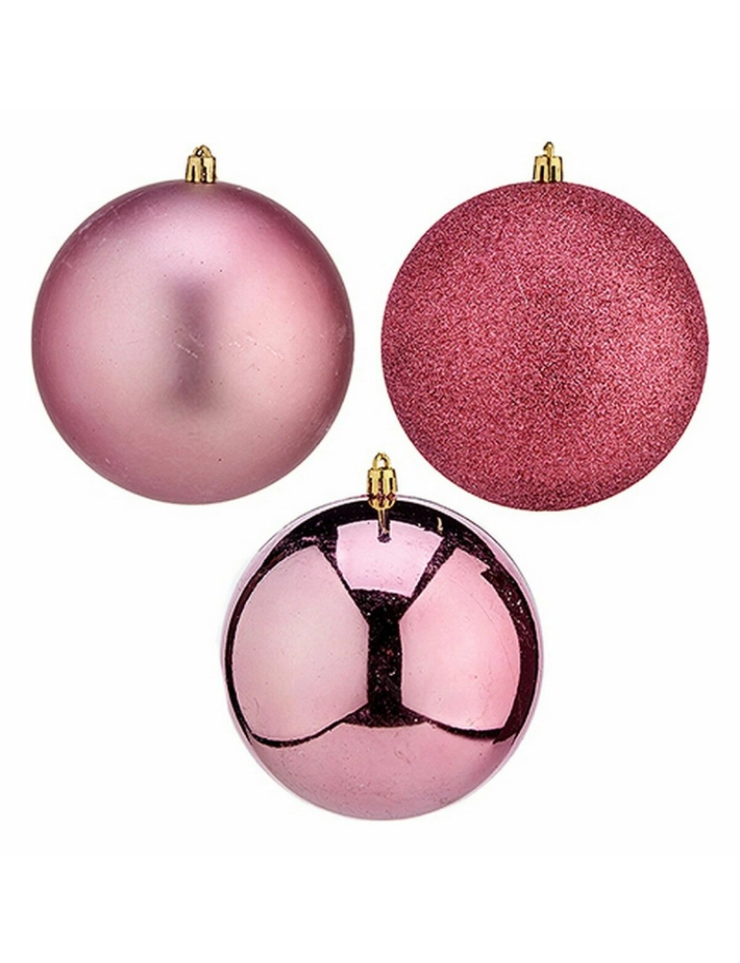 imagem de Conjunto de bolas de Natal Cor de Rosa PVC Ø 12 cm (6 Unidades)2