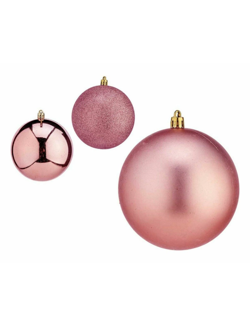 imagem de Conjunto de bolas de Natal Cor de Rosa Plástico 10 x 11 x 10 cm (12 Unidades)2