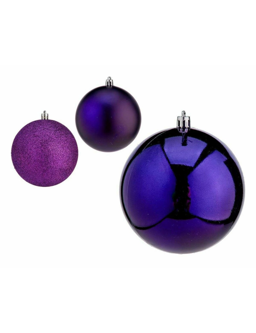 imagem de Conjunto de bolas de Natal Roxo Plástico 10 x 11 x 10 cm (12 Unidades)2