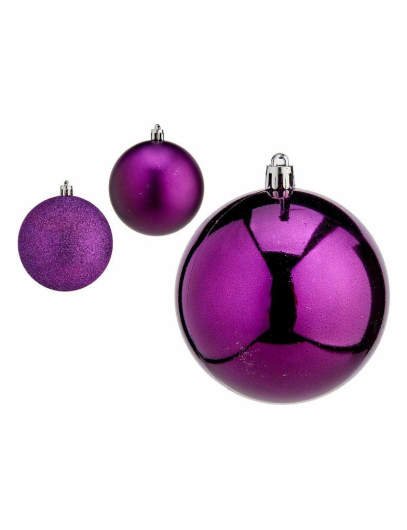 imagem de Conjunto de bolas de Natal Roxo Plástico 8 x 9 x 8 cm (12 Unidades)2