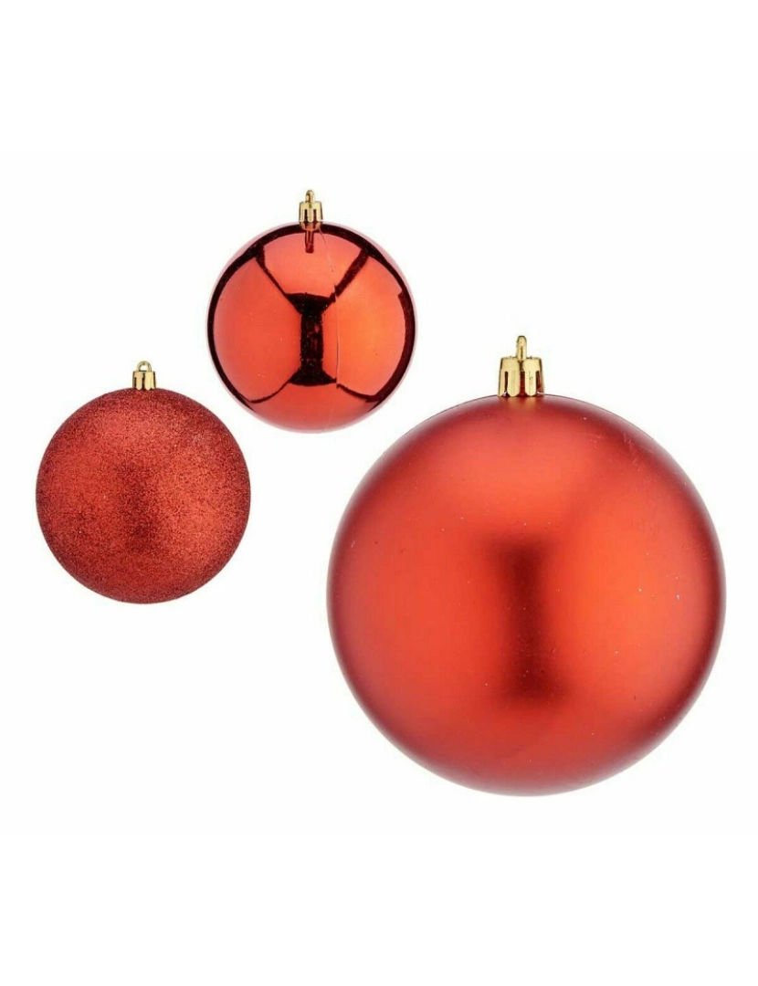 imagem de Conjunto de bolas de Natal Vermelho Plástico 10 x 10 x 60 cm (12 Unidades)2